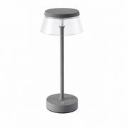 Rechargeable LED Night Light, Bar Table Lamp, Touch Switch, Battery Powered, Living Room – grey