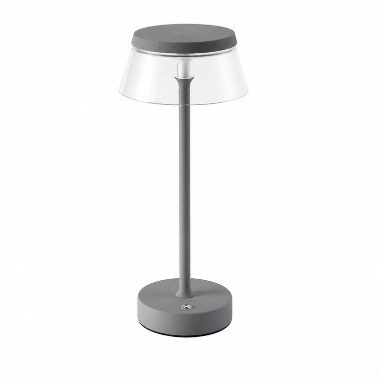 Rechargeable LED Night Light, Bar Table Lamp, Touch Switch, Battery Powered, Living Room – grey