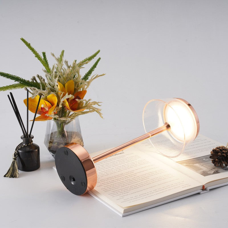 Rechargeable LED Night Light, Bar Table Lamp, Touch Switch, Battery Powered, Living Room