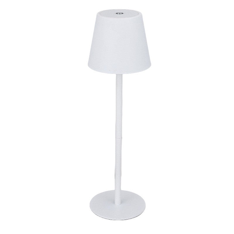 Rechargeable Touch Control Tall Table Lamp, Wireless Ambient Night Light for Bedroom – White
