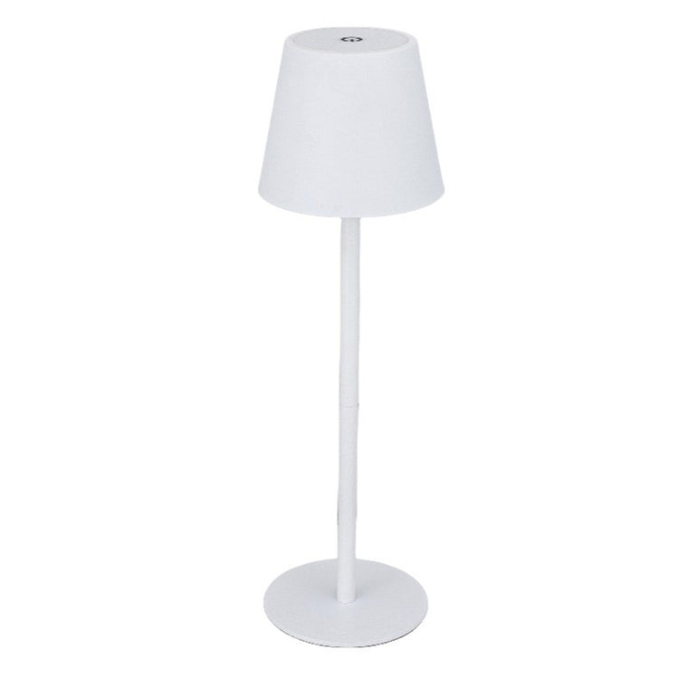 Rechargeable Touch Control Tall Table Lamp, Wireless Ambient Night Light for Bedroom – White