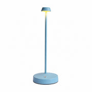 Wireless USB LED Desk Lamp, Dimmable Bedside Reading Light, Touch Control, Modern Metal – Blue