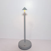 LED Table Lamp for Bedroom, Modern Simple Metal Desk Lamp, Wireless – Gray
