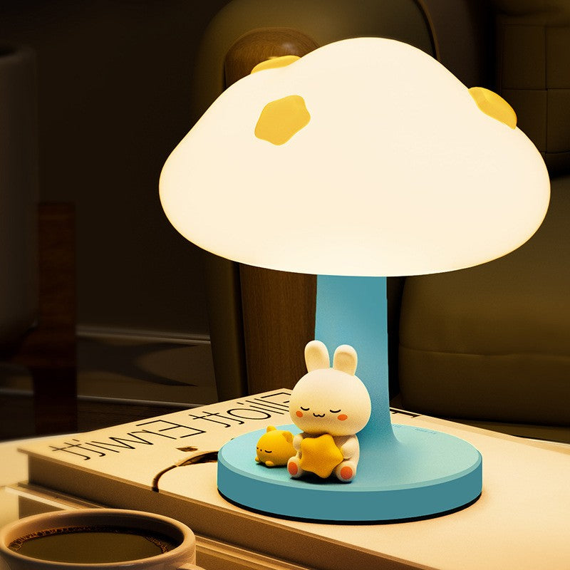 Cloud LED Night Light, USB Rechargeable Touch Lamp for Kids Bedroom, Silicone Desktop Table