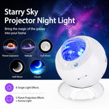 Starry Sky Projector Night Light, Planet Shape, USB Powered, Ambient Lamp for Bedroom, Gift