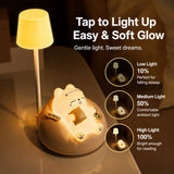 Rechargeable Silicone Cat Night Light, Soft Eye Protection, Tap Control, Gift for Girls