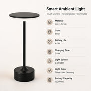 Iron Butterfly Touch Night Light, /, Battery Powered, Dimmable, Bedroom Decor Table Lamp