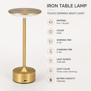 Iron Butterfly Table Lamp, /, Touch Dimming Night Light for Bedroom Bar