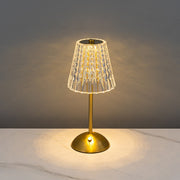 LED Crystal Night Light Table Lamp, Touch Control, Battery Powered, Warm, Bedroom Bar Decor