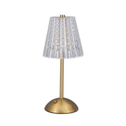 LED Crystal Night Light Table Lamp, Touch Control, Battery Powered, Warm, Bedroom Bar Decor