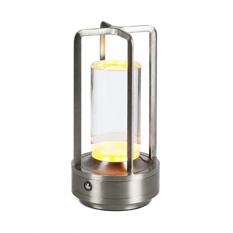 Rechargeable Touch LED Night Light, All-Aluminum, Acrylic, Camping Tent Decor, Bedroom – Silver
