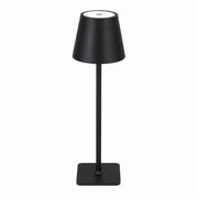 Rechargeable Touch Control Tall Table Lamp, Wireless Ambient Night Light for Bedroom – Black