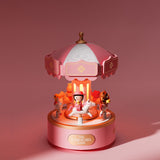 Carousel Music Box Night Light, Wireless Bluetooth Speaker, Girls Gift, Bedside Lamp Table
