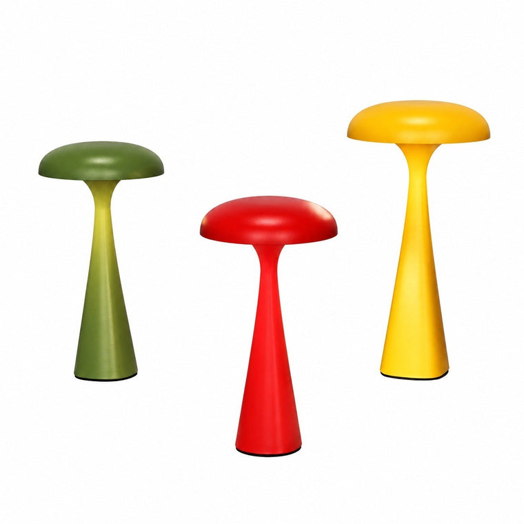 Jellyfish Mushroom Table Lamp, USB Touch Night Light, Creative Atmosphere Decor for Bar – Red