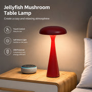 Jellyfish Mushroom Table Lamp, USB Touch Night Light, Creative Atmosphere Decor for Bar