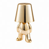 LED Thinker Golden Man Table Lamp, USB Charging, Bedside Desk Decor, Atmosphere Night Light – A gold