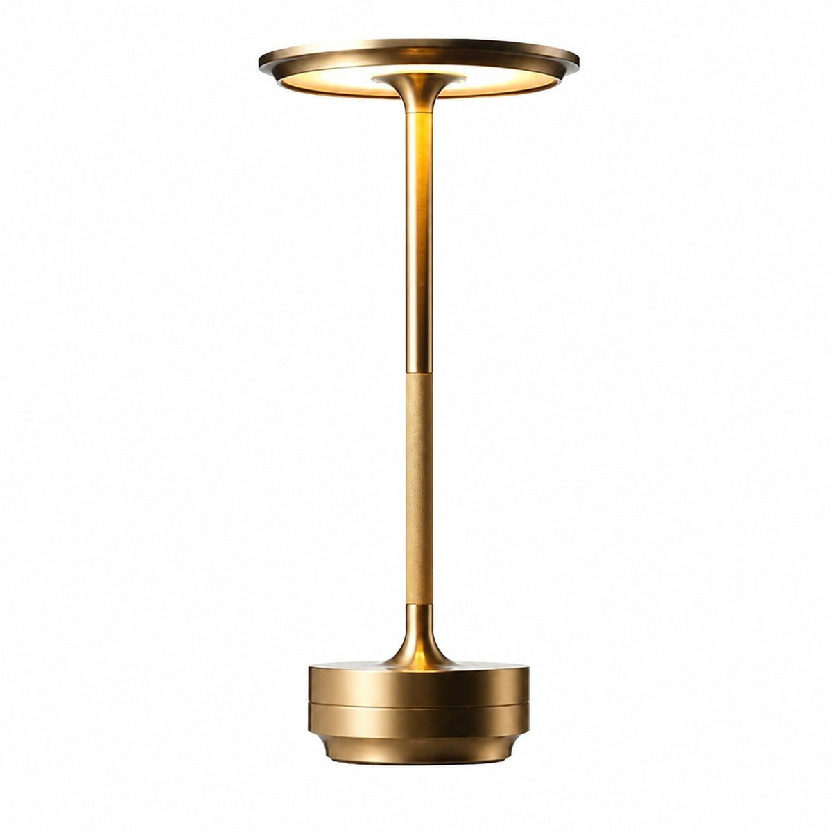 USB Rechargeable Touch Table Lamp, Aluminum I-Shaped, Eye Protection LED Night Light – Gold