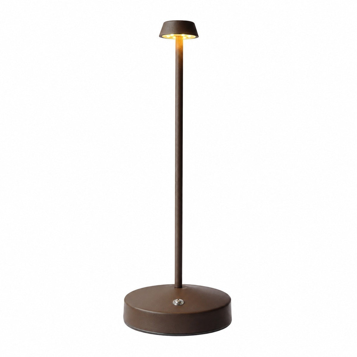 Wireless USB LED Desk Lamp, Dimmable Bedside Reading Light, Touch Control, Modern Metal – Brown