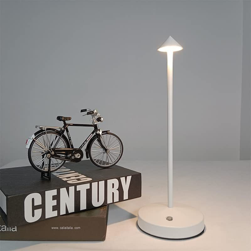 LED Table Lamp for Bedroom, Modern Simple Metal Desk Lamp, Wireless