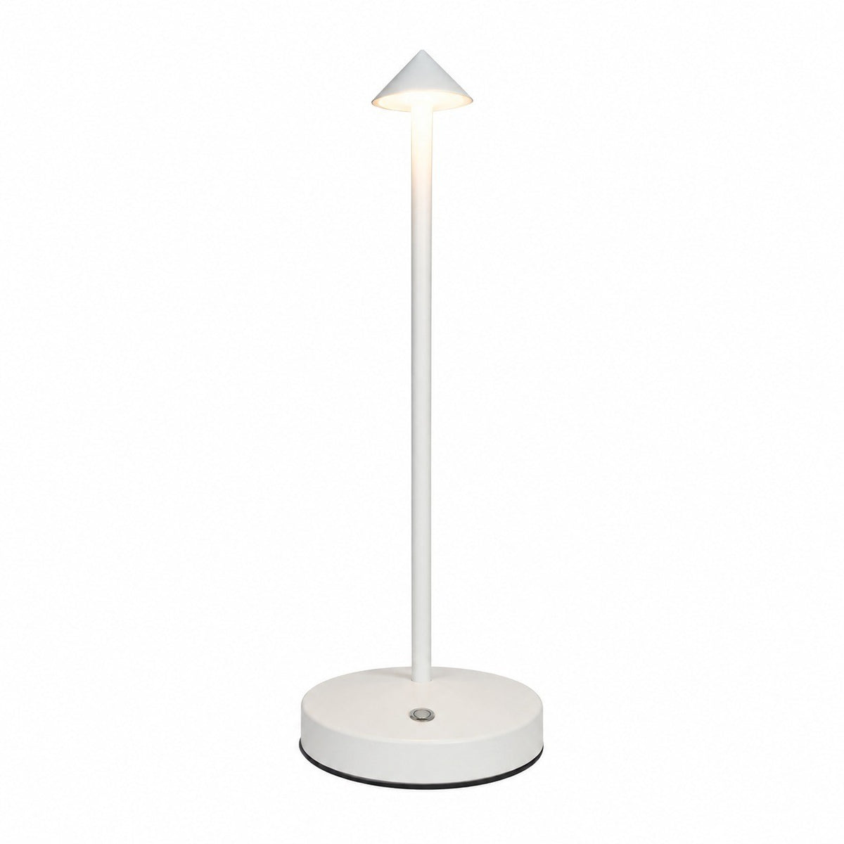 LED Table Lamp for Bedroom, Modern Simple Metal Desk Lamp, Wireless – White