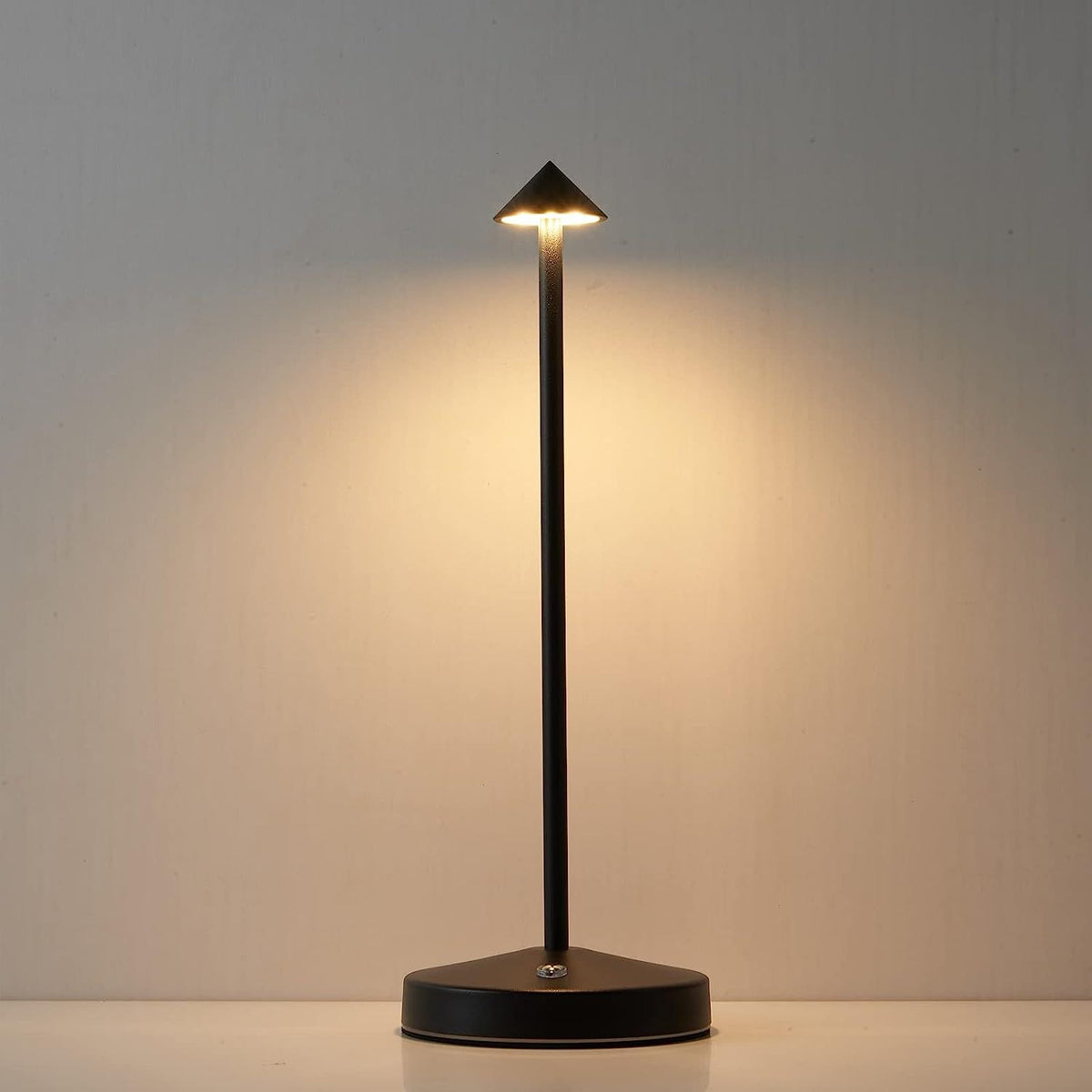 LED Table Lamp for Bedroom, Modern Simple Metal Desk Lamp, Wireless