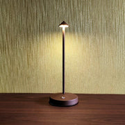 LED Table Lamp for Bedroom, Modern Simple Metal Desk Lamp, Wireless