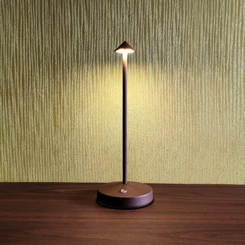 LED Table Lamp for Bedroom, Modern Simple Metal Desk Lamp, Wireless