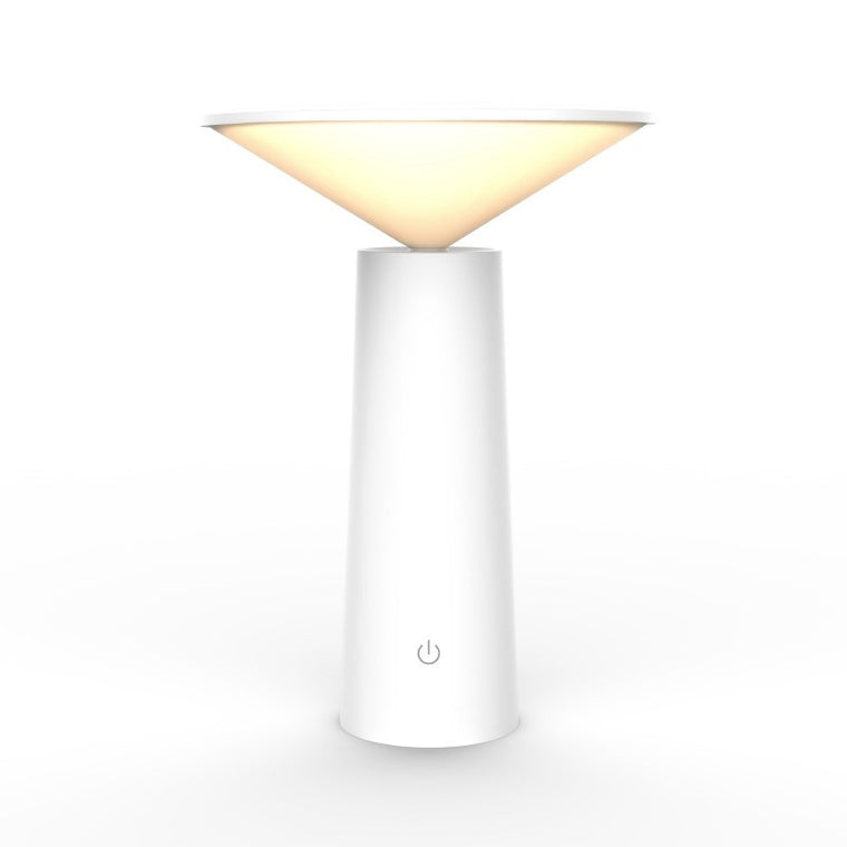 LED Table Lamp, Scandinavian Minimalist, USB Charging, Night Light for Bedside Restaurant – White