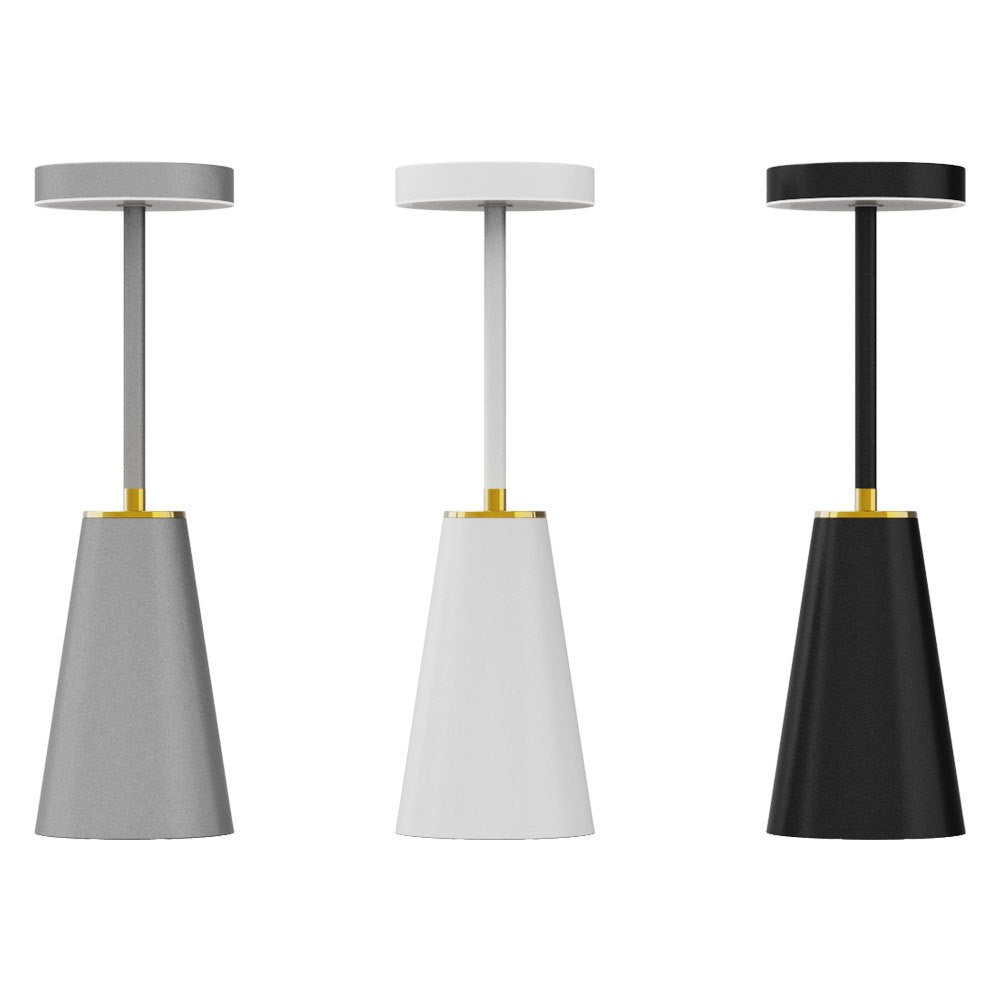 Metal LED Night Light, USB Rechargeable, Wireless Charging, Modern Simple Table Lamp for