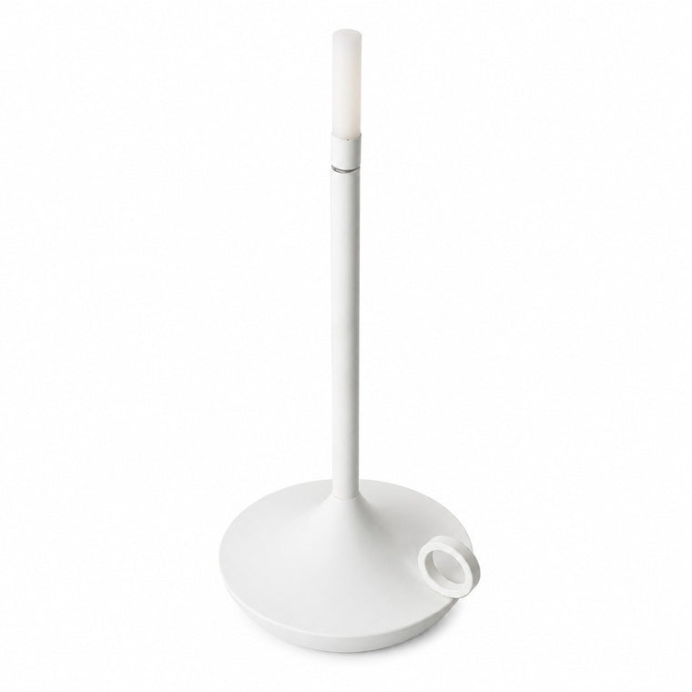 LED Touch Table Lamp, USB Rechargeable, Wireless, Metal Modern Night Light – White