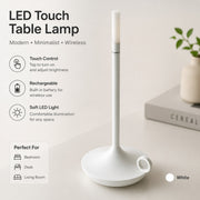 LED Touch Table Lamp, USB Rechargeable, Wireless, Metal Modern Night Light