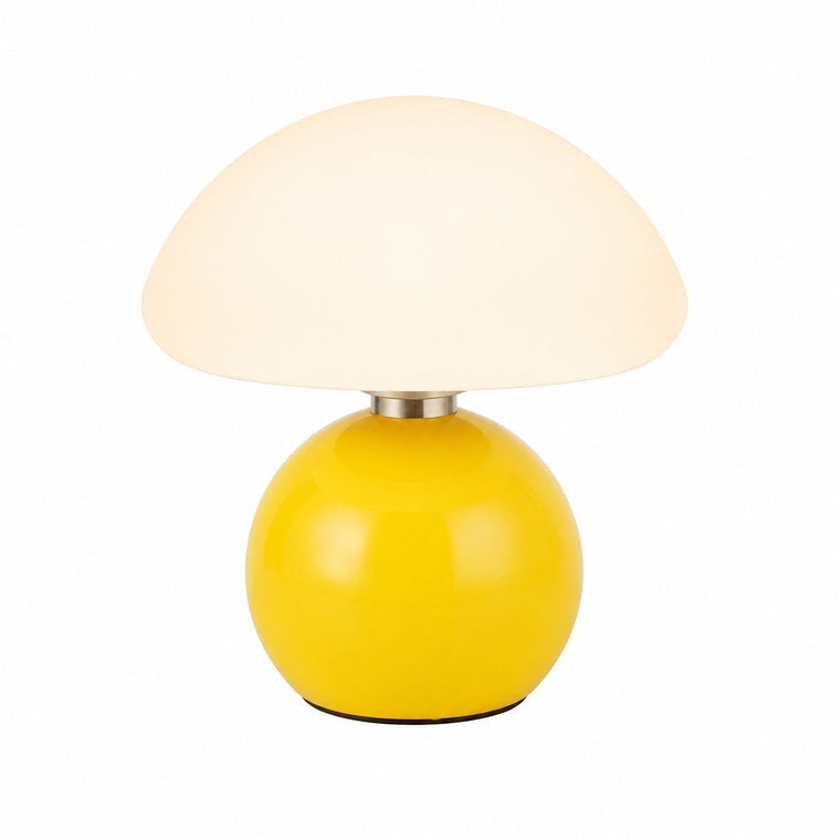 French Cream Style LED Table Lamp, Bedside Night Light, Scandinavian Romantic Decor, Touch – Yellow