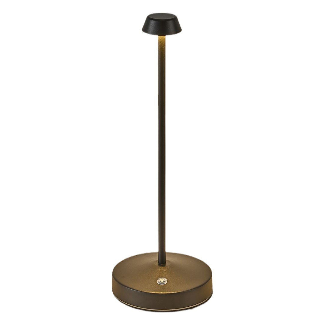 Wireless USB LED Desk Lamp, Dimmable Bedside Reading Light, Touch Control, Modern Metal