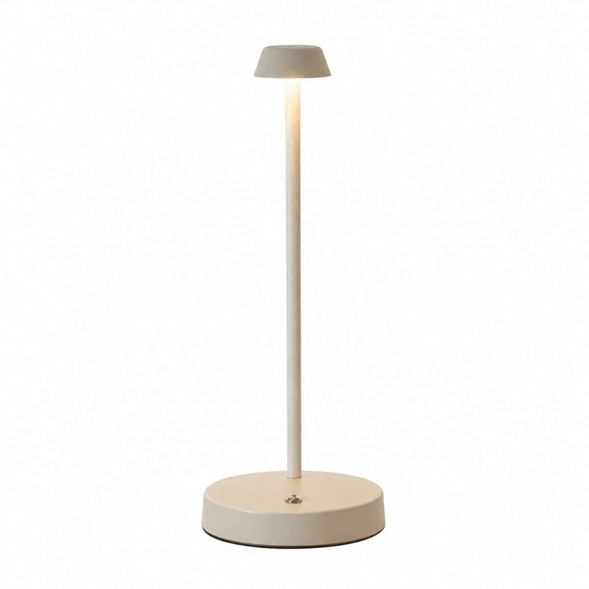 Wireless USB LED Desk Lamp, Dimmable Bedside Reading Light, Touch Control, Modern Metal – White