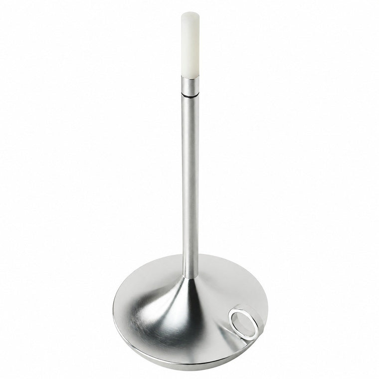 LED Touch Table Lamp, USB Rechargeable, Wireless, Metal Modern Night Light – Silver