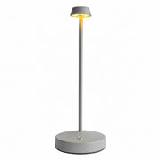 Wireless USB LED Desk Lamp, Dimmable Bedside Reading Light, Touch Control, Modern Metal – Gray
