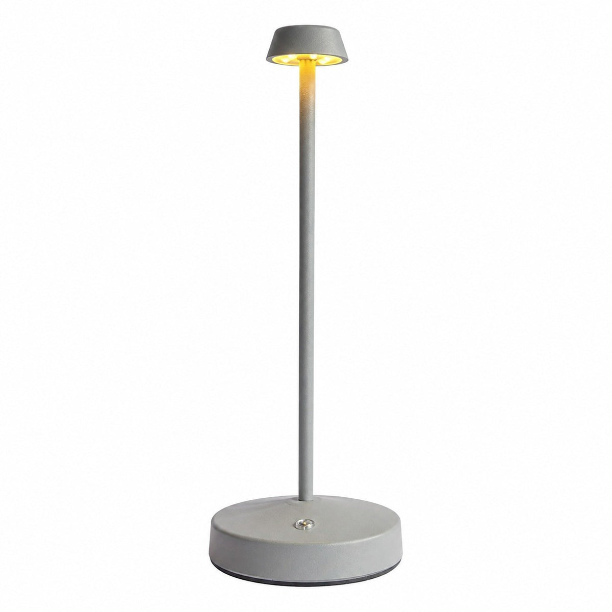 Wireless USB LED Desk Lamp, Dimmable Bedside Reading Light, Touch Control, Modern Metal – Gray