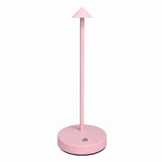 LED Table Lamp for Bedroom, Modern Simple Metal Desk Lamp, Wireless – Pink