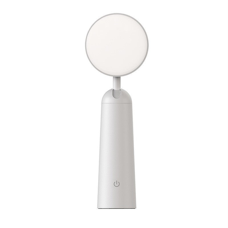 Rechargeable LED Table Lamp, Touch Dimming, 3-Color, Modern Simple Home – White