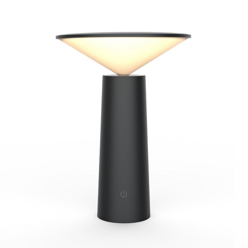 LED Table Lamp, Scandinavian Minimalist, USB Charging, Night Light for Bedside Restaurant – Black