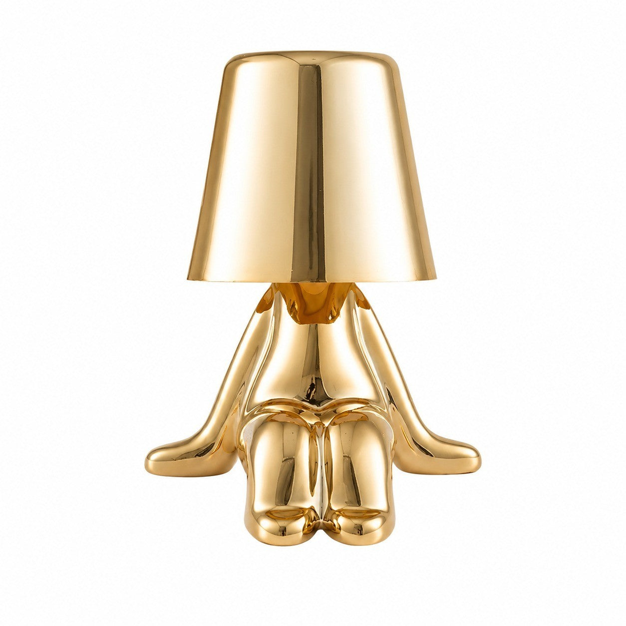 LED Thinker Golden Man Table Lamp, USB Charging, Bedside Desk Decor, Atmosphere Night Light – C gold