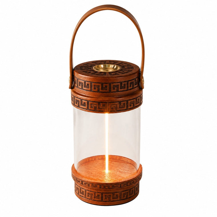 Retro Solid Wood Aromatherapy Lamp, Rechargeable Soft Filament Bedside Night Light Table – Default Title