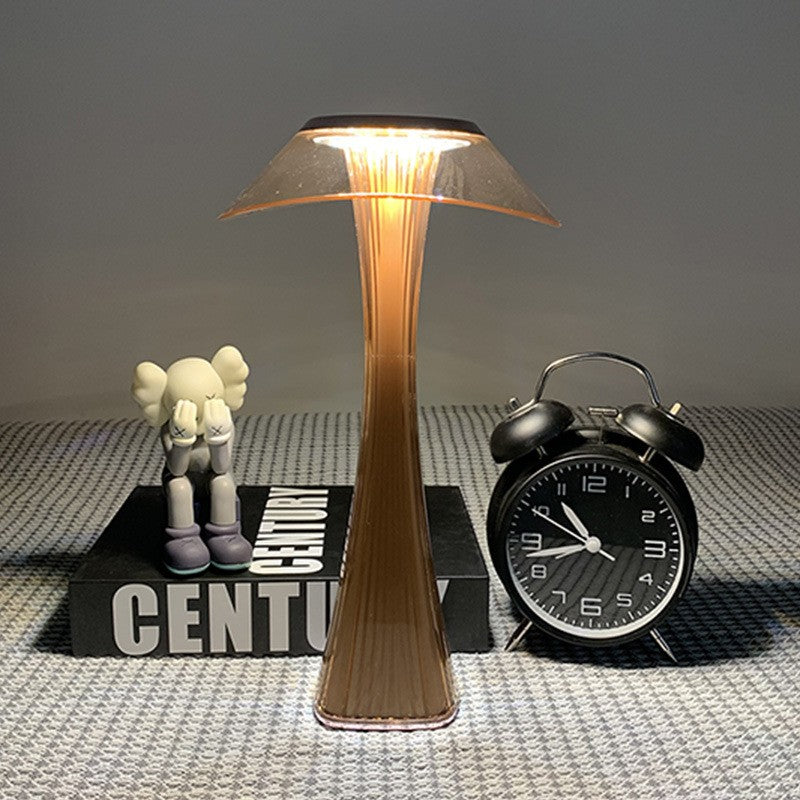 Small Waist Table Lamp, LED Touch Charging, 3-Color Dimmable, USB, Bedside Night Light