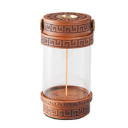 Retro Solid Wood Aromatherapy Lamp, Rechargeable Soft Filament Bedside Night Light Table