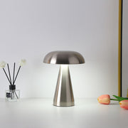 Mushroom Desk Lamp, Metal Rechargeable Night Light, Bedroom Study Dorm Table Lamp