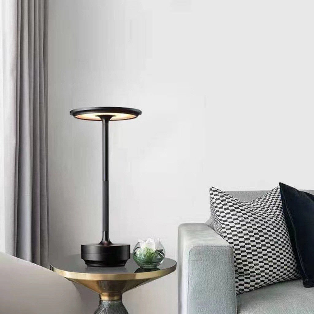 Aluminum UFO Table Lamp, Retro Creative, USB Rechargeable Touch LED, Eye Protection Night