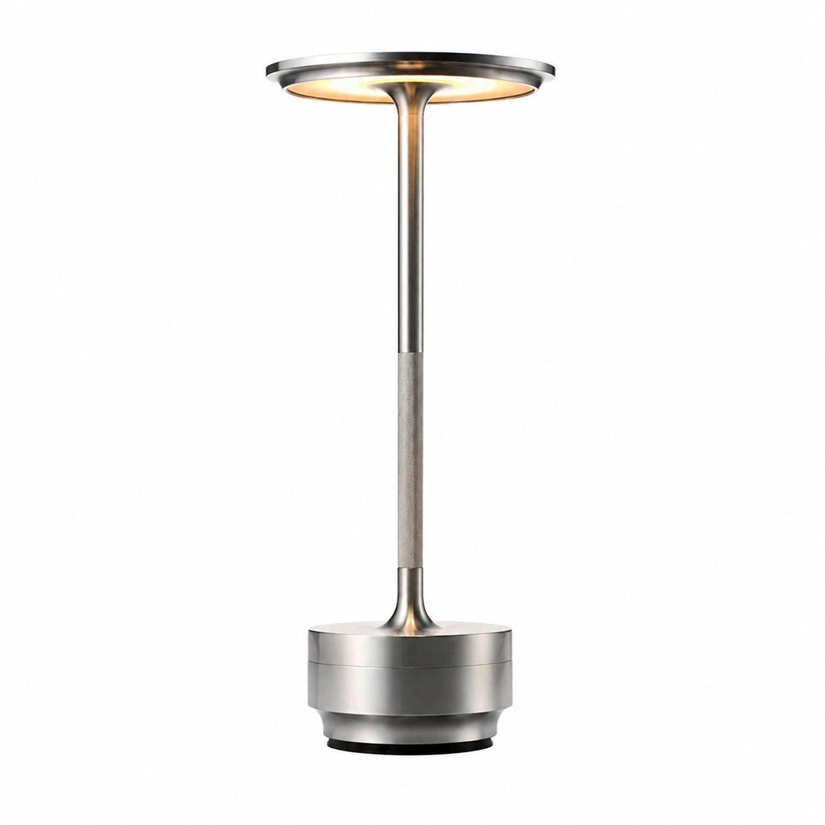 USB Rechargeable Touch Table Lamp, Aluminum I-Shaped, Eye Protection LED Night Light – Silver