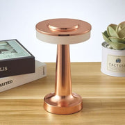 LED Metal Table Lamp, Touch 3-Color Night Light, Portable Bedside Dumbbell Lamp for Bedroom