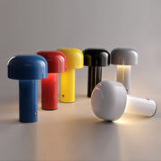 Wireless LED Table Lamp, Modern Simple Bedside Lamp, Metal Base, Yellow