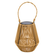 Handmade Rattan Solar Night Light, Portable LED Camping Lamp, IP44 Waterproof Table Lamp
